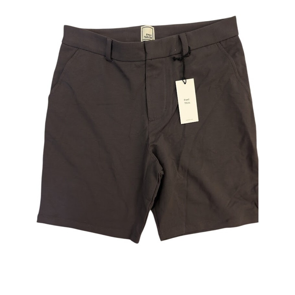 Swet Tailor Men's Shorts Size 30‎ Flat Front Casual Chino Style Gray